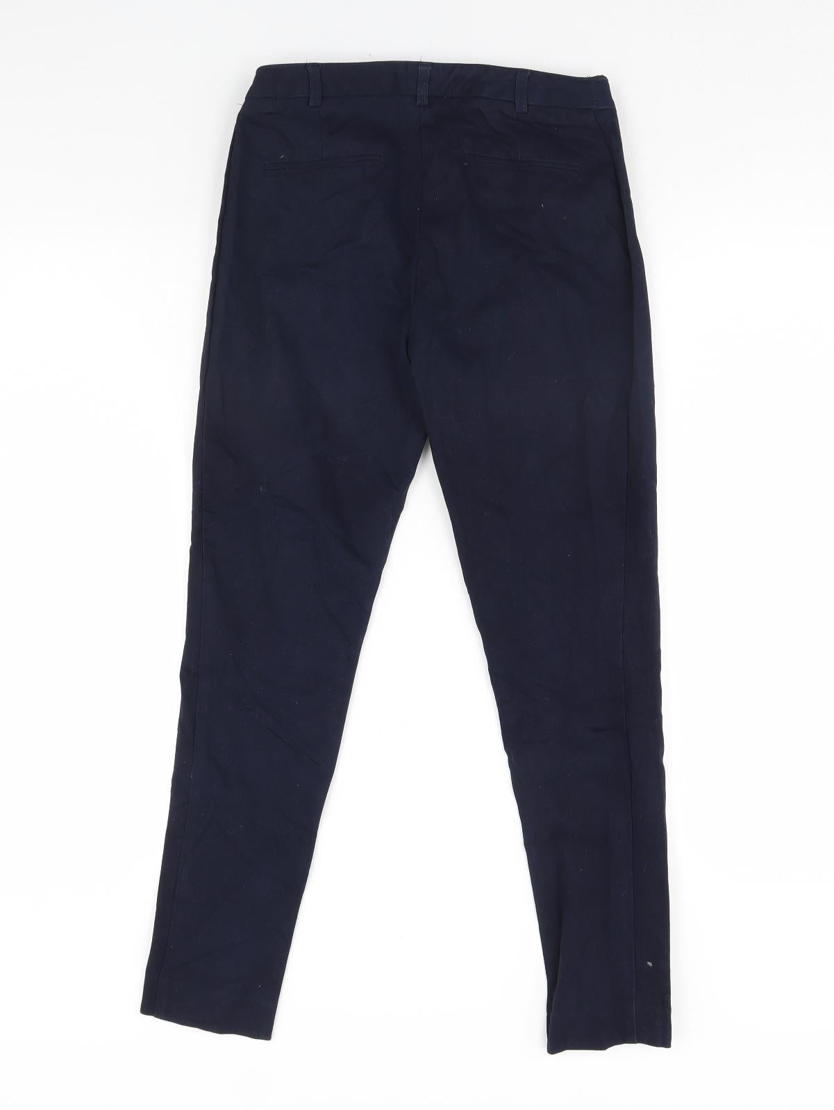 Womens UK Size 8 RESERVED Regular Fit Dress Pants Blue Trousers