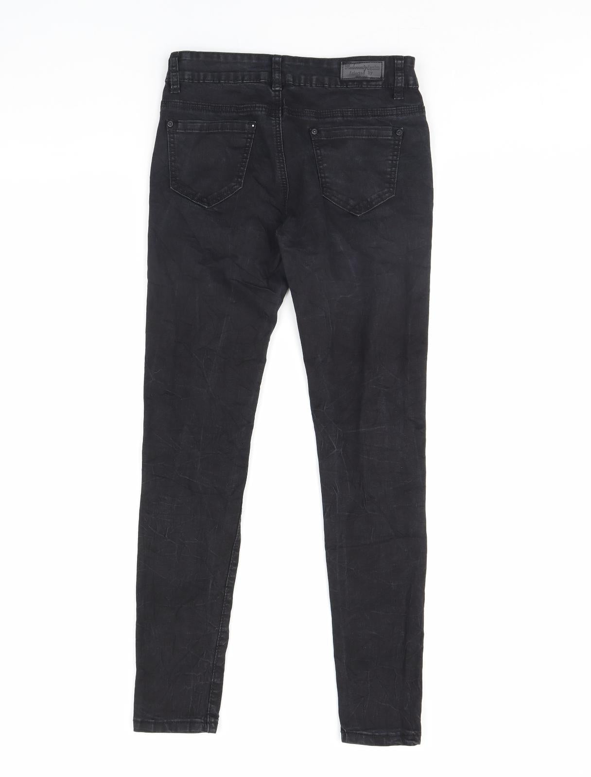 Redseventy Womens Black  Denim Skinny Jeans Size M L28 in
