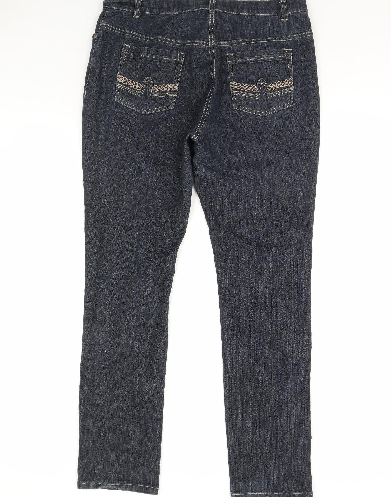 jenson Womens Blue  Denim Straight Jeans Size 36 in L33 in
