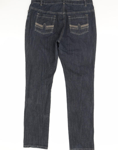 jenson Womens Blue  Denim Straight Jeans Size 36 in L33 in