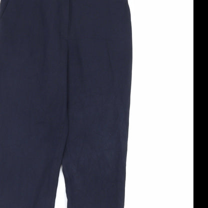 Womens UK Size 6 H&M Regular Fit Dress Pants Blue Trousers