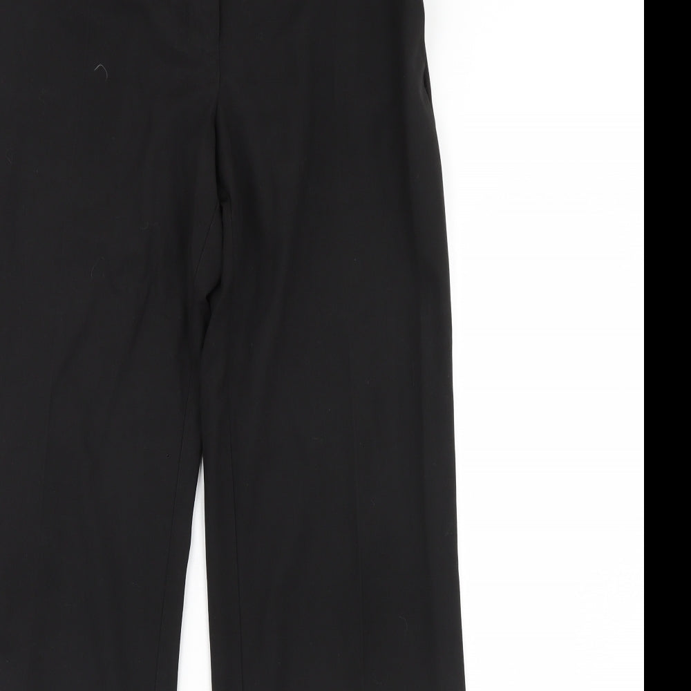 Womens UK Size 12 Warehouse Regular Fit Dress Pants Black Trousers