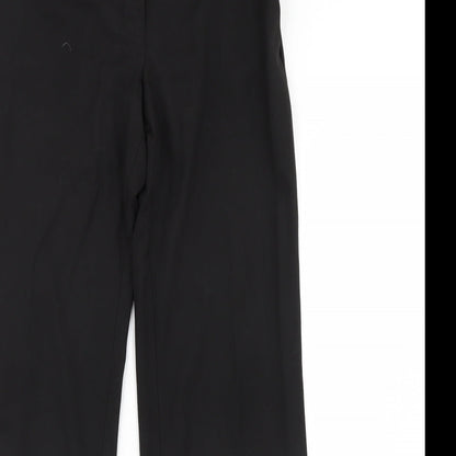 Womens UK Size 12 Warehouse Regular Fit Dress Pants Black Trousers
