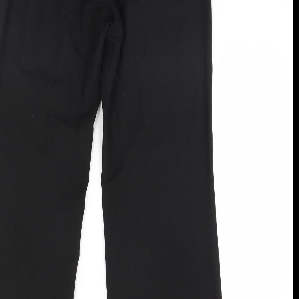 Womens UK Size 12 Warehouse Regular Fit Dress Pants Black Trousers