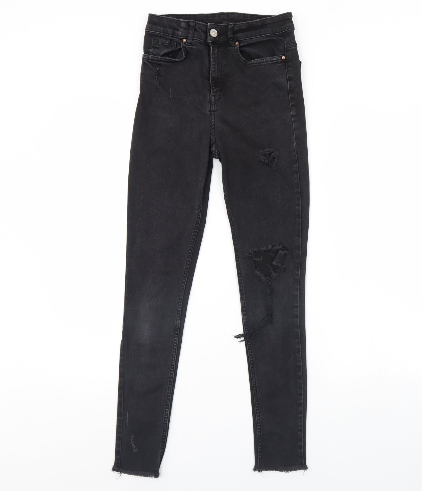 Womens UK Size 8 H&M Regular Fit Skinny Black Jeans