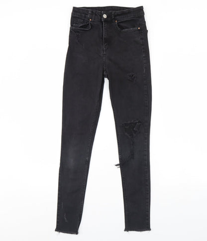 Womens UK Size 8 H&M Regular Fit Skinny Black Jeans
