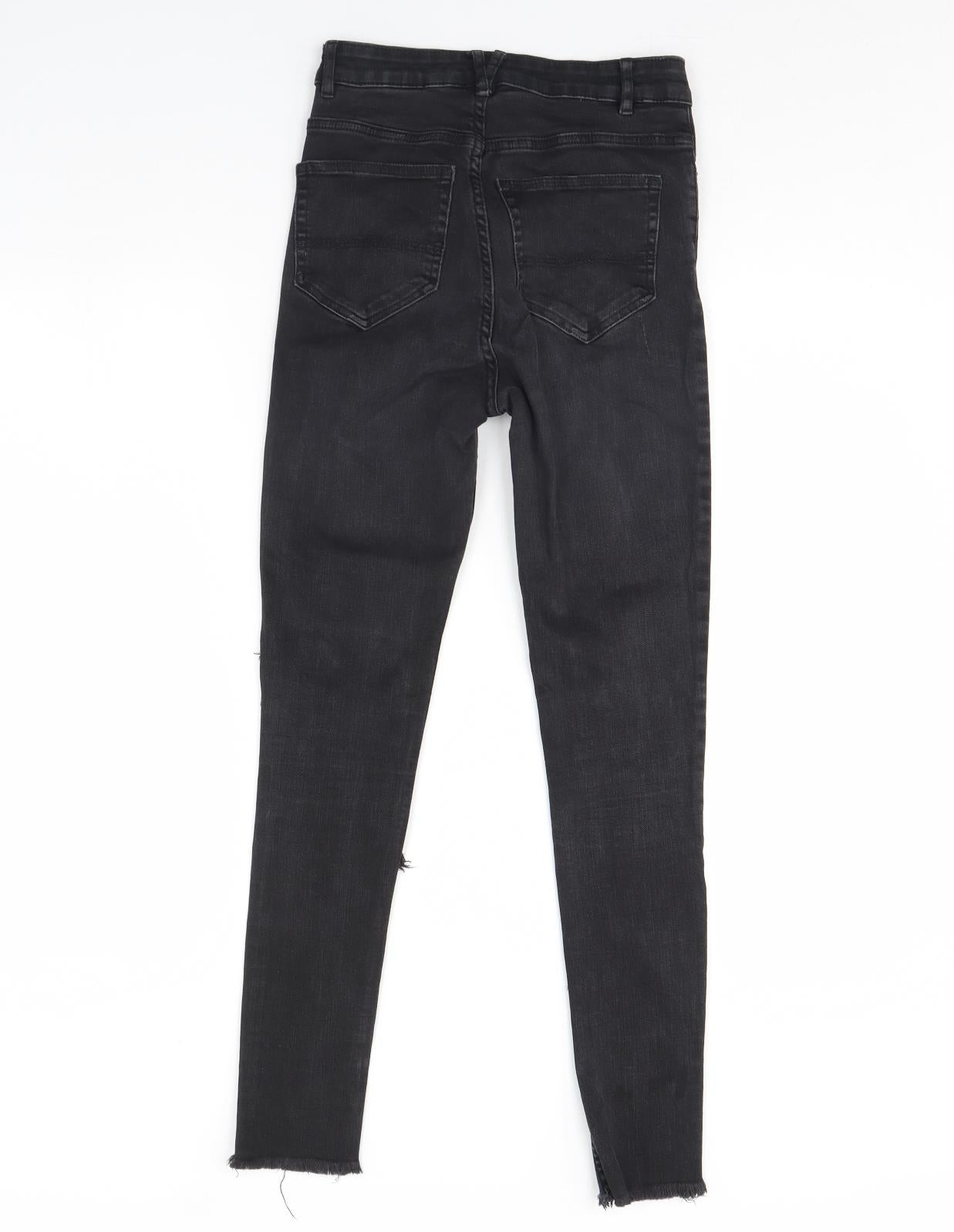 Womens UK Size 8 H&M Regular Fit Skinny Black Jeans