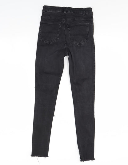 Womens UK Size 8 H&M Regular Fit Skinny Black Jeans