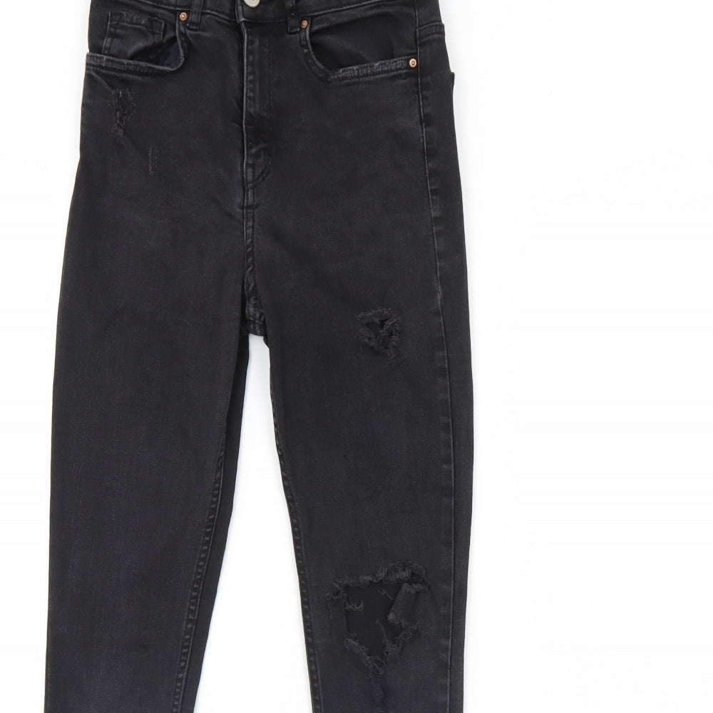 Womens UK Size 8 H&M Regular Fit Skinny Black Jeans