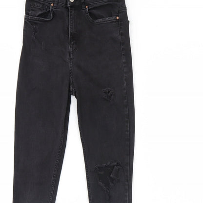 Womens UK Size 8 H&M Regular Fit Skinny Black Jeans
