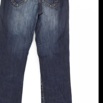 OTTO KERN Womens Blue  Denim Straight Jeans Size 30 in L30 in
