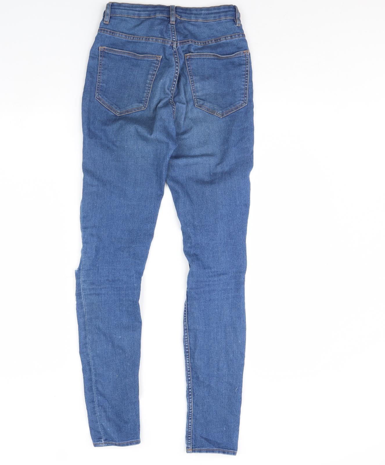 Womens UK Size 8 H&M Regular Fit Skinny Blue Jeans