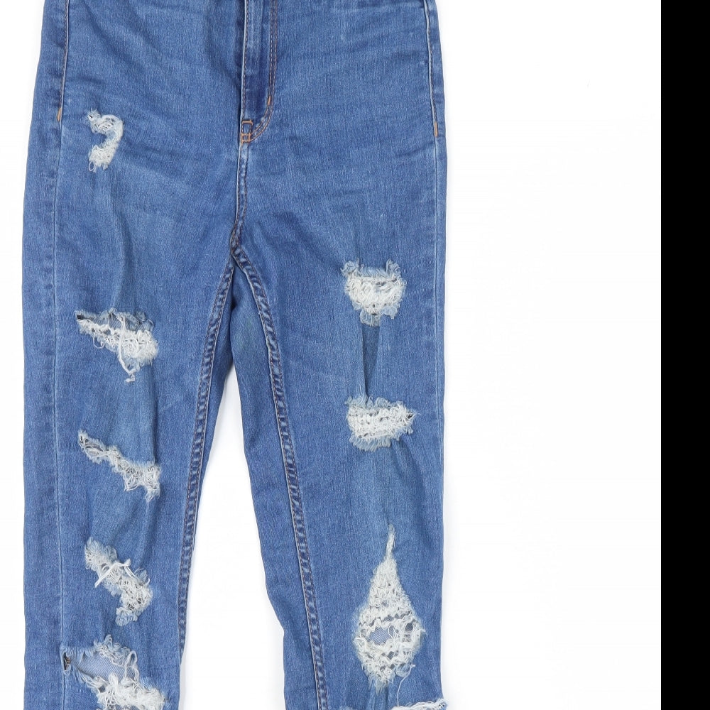 Womens UK Size 8 H&M Regular Fit Skinny Blue Jeans