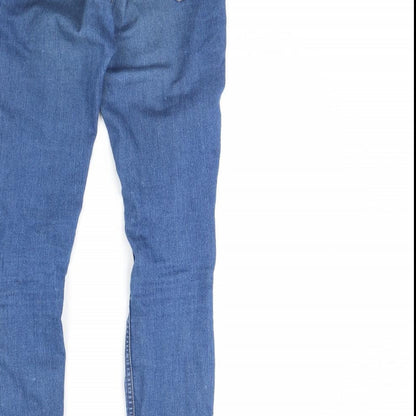 Womens UK Size 8 H&M Regular Fit Skinny Blue Jeans