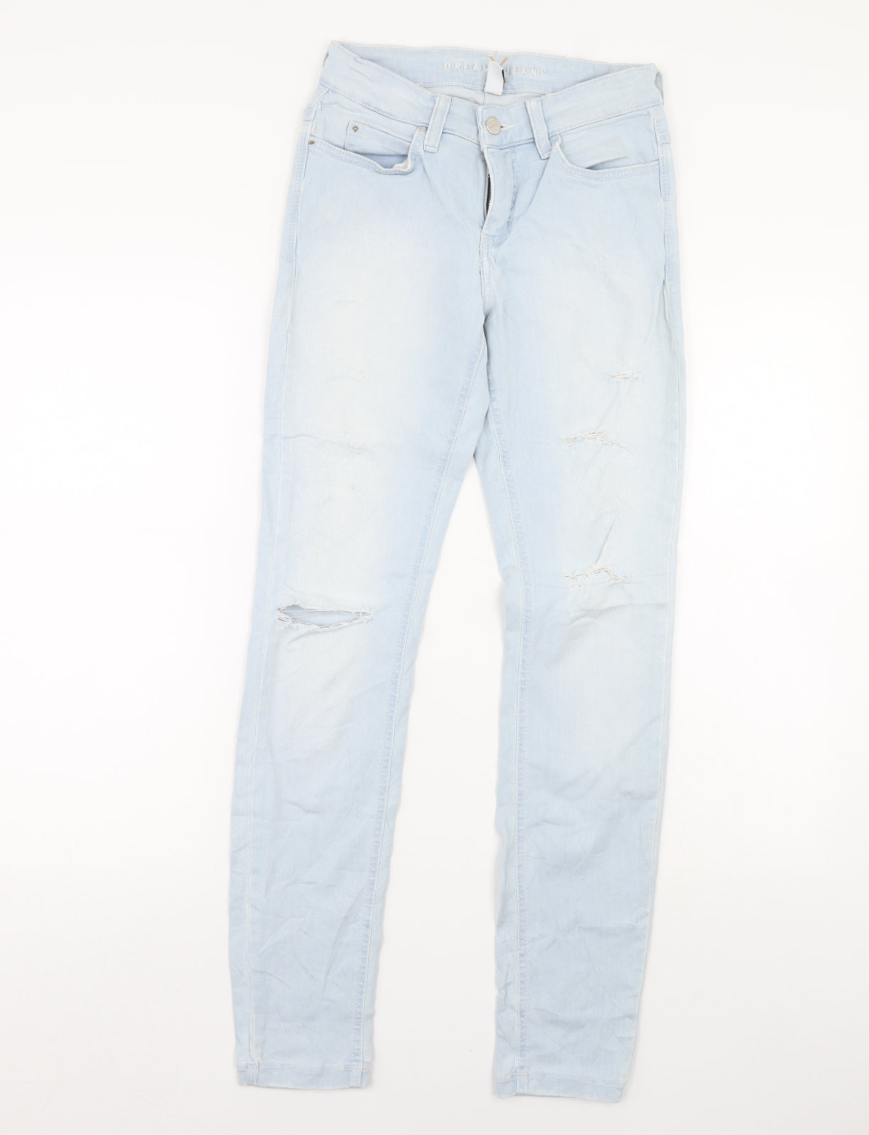 Womens UK Size 26 in Preworn Regular Fit Skinny Blue Jeans