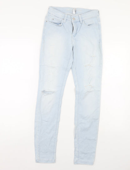 Womens UK Size 26 in Preworn Regular Fit Skinny Blue Jeans