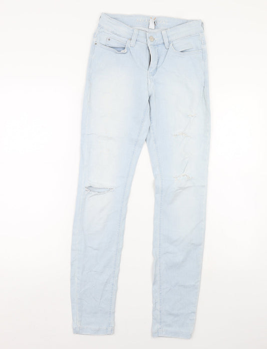 Womens UK Size 26 in Preworn Regular Fit Skinny Blue Jeans