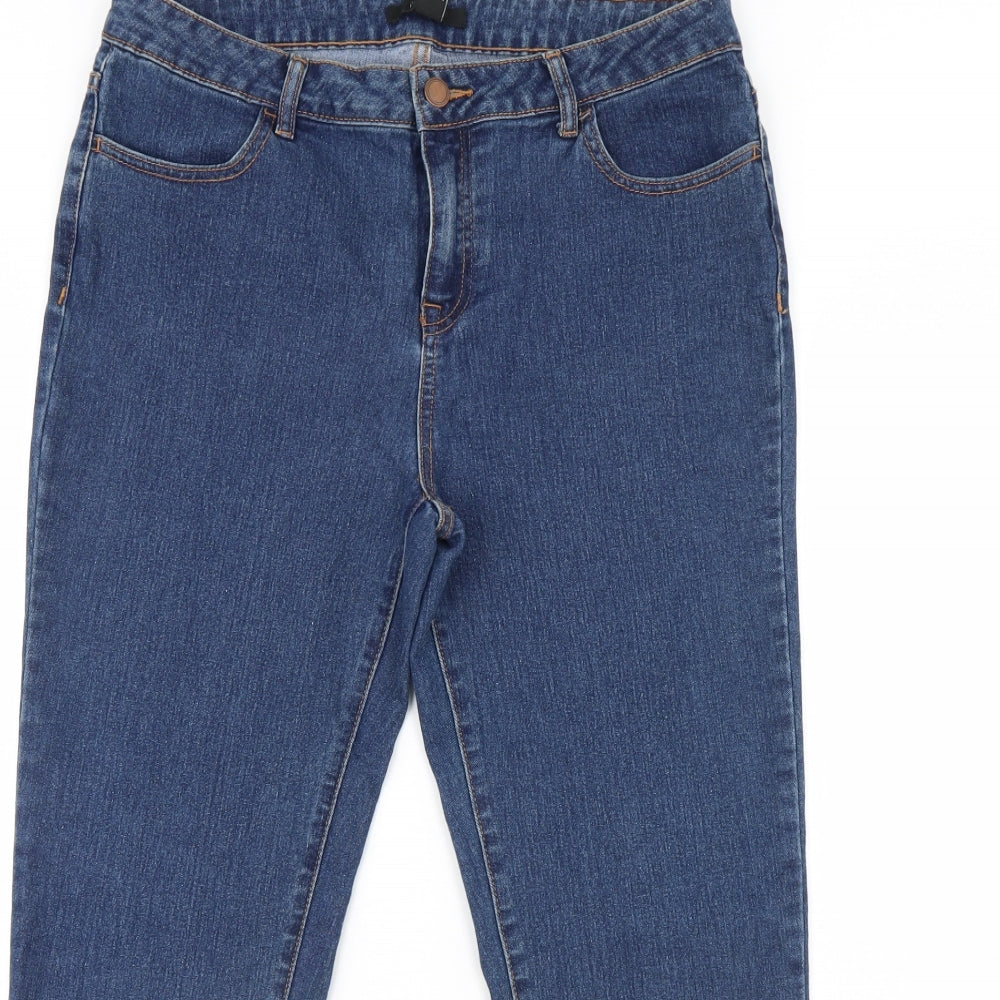 FOREVER 21 Womens Blue  Denim Straight Jeans Size 34 in L30 in