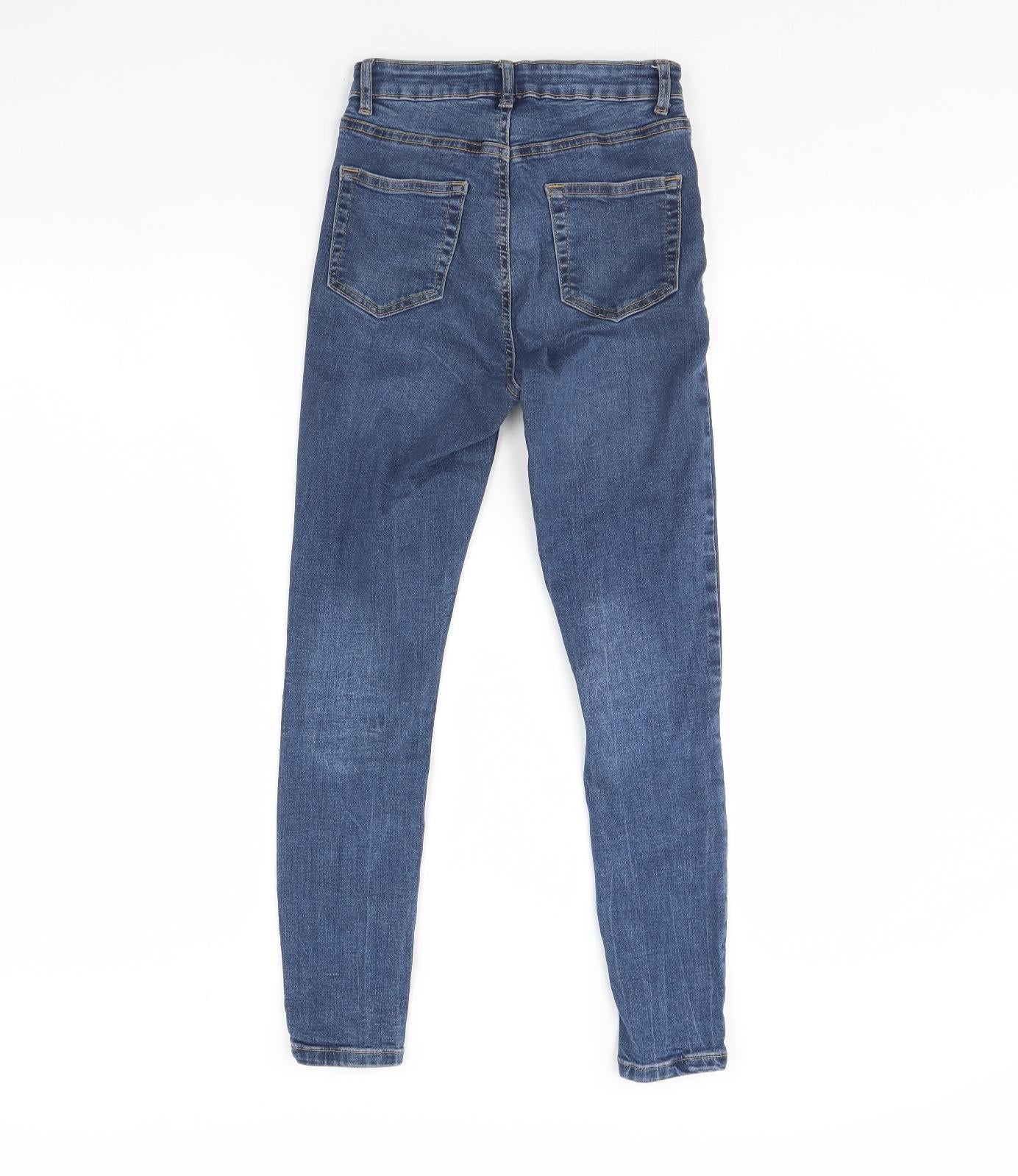 Denim & Co. Womens Blue  Denim Skinny Jeans Size 8 L28 in