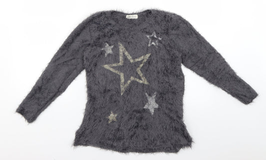 Womens UK Size 12 H&M Grey Pullover Jumper