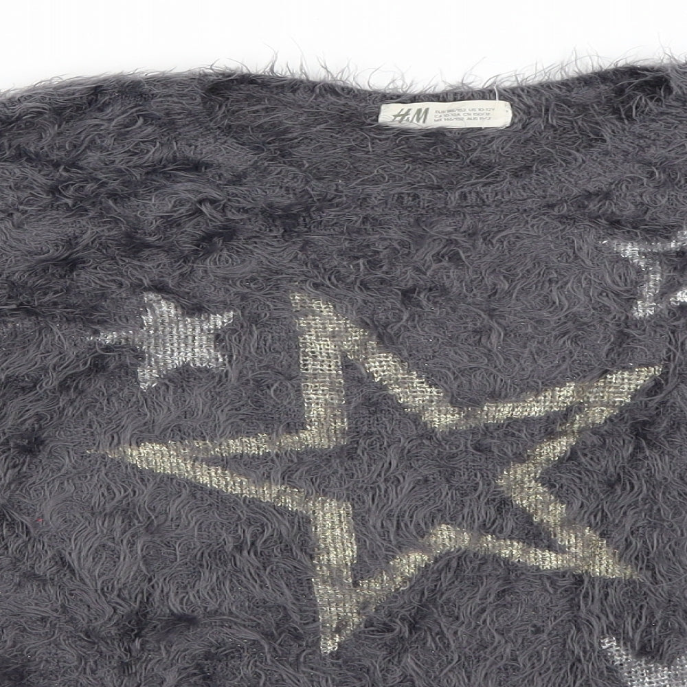Womens UK Size 12 H&M Grey Pullover Jumper