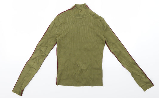 Womens UK Size 6 Zara Green Pullover Jumper