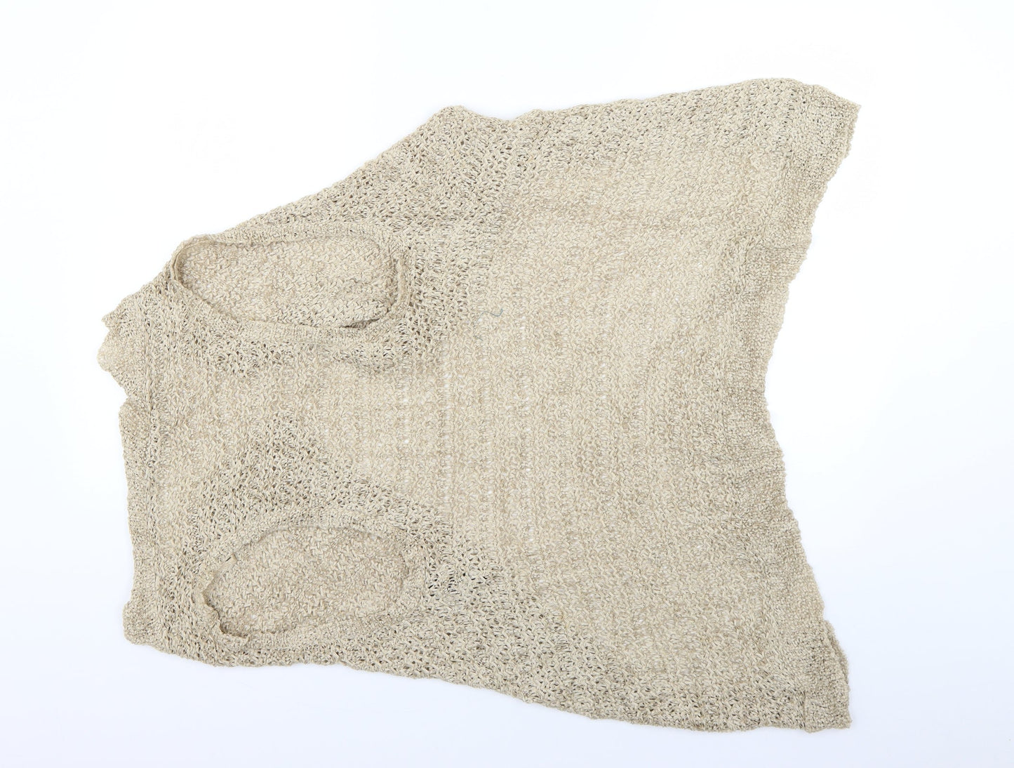 Womens UK Size 8 Miss Selfridge Beige Wrap Jumper