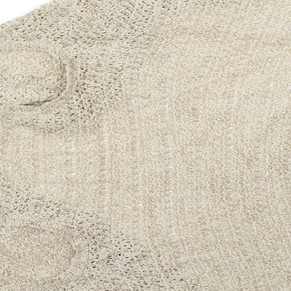 Womens UK Size 8 Miss Selfridge Beige Wrap Jumper