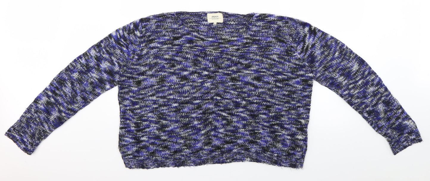 Womens UK Size XL Papaya Blue Pullover Jumper