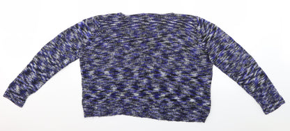 Womens UK Size XL Papaya Blue Pullover Jumper