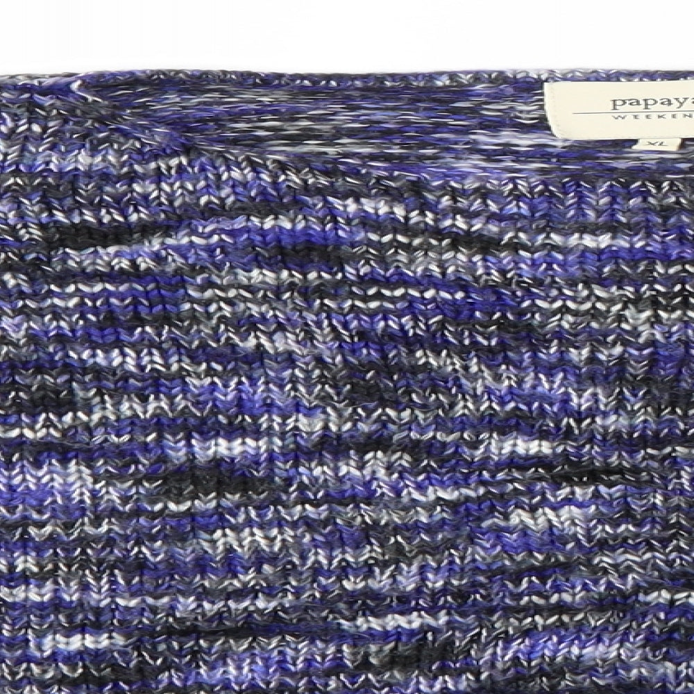Womens UK Size XL Papaya Blue Pullover Jumper
