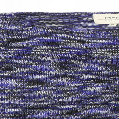 Womens UK Size XL Papaya Blue Pullover Jumper