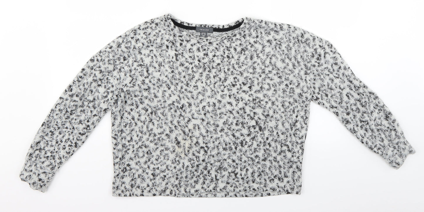 Primark Womens Grey  Knit Pullover Jumper Size 10