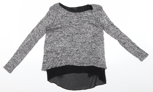 Womens UK Size S New Look Grey Basic Blouse