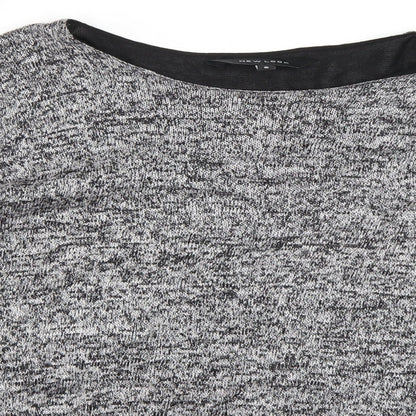 Womens UK Size S New Look Grey Basic Blouse