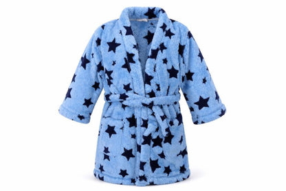 Marks & Spencer Boys Blue Geometric   Robe & Gown Set Size 2-3 Years