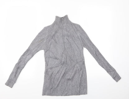 Preworn Girls Grey   Pullover Jumper   - High Neck Sweater