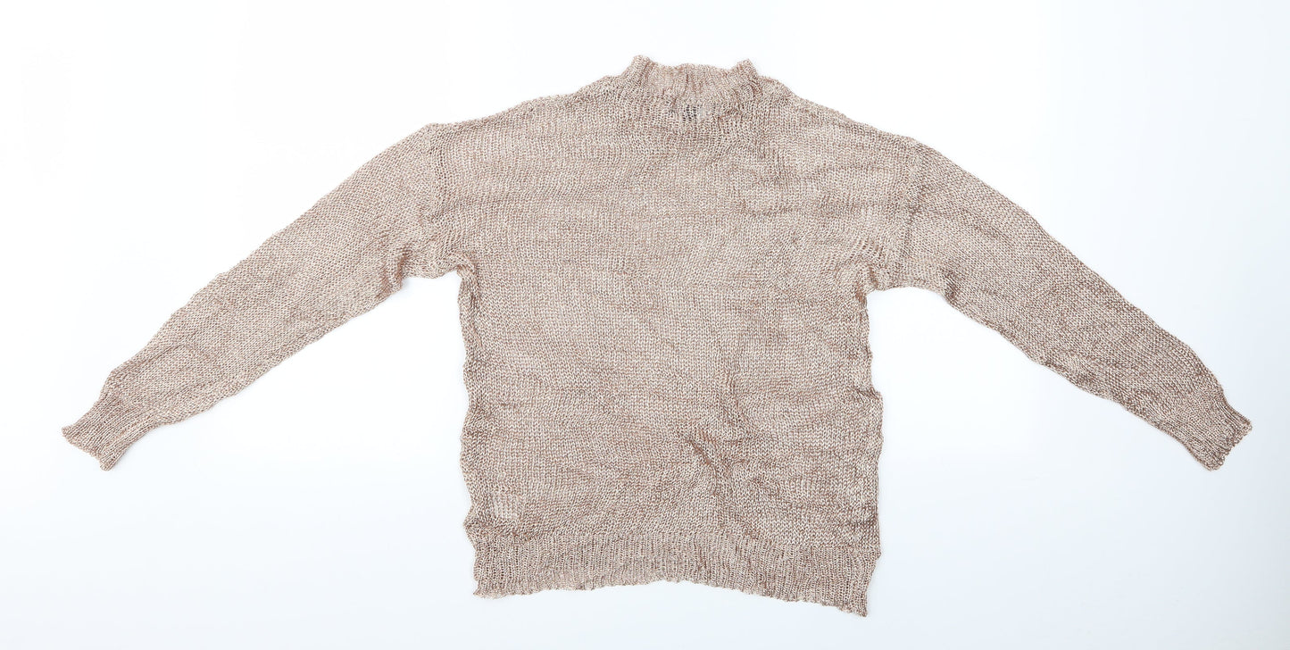 Womens UK Size 8 Studio Brown Pullover Jumper