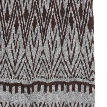 FOREVER 21 Womens Multicoloured Geometric  Cardigan Jumper Size S  - Longline Knit Waistcoat