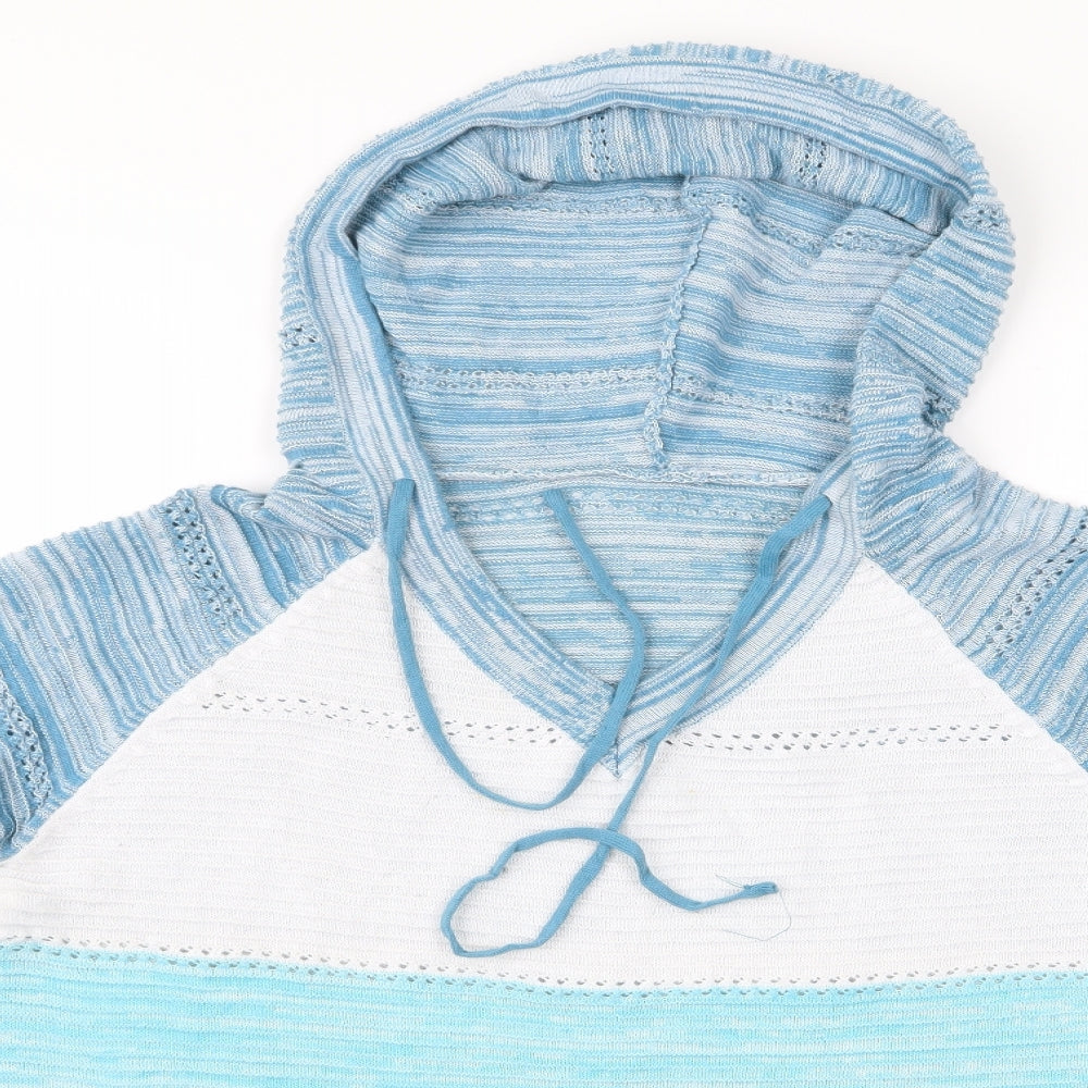 Preworn Womens Multicoloured Striped  Pullover Hoodie   - Hoody