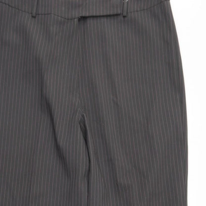 Amranto Womens Grey Striped  Trousers  Size 18 L28 in