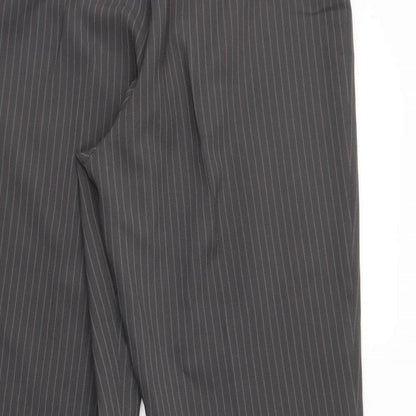 Amranto Womens Grey Striped  Trousers  Size 18 L28 in