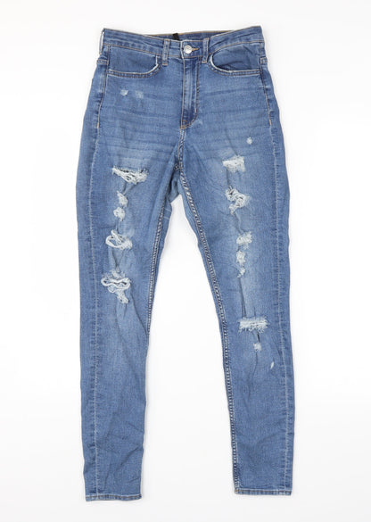 Womens UK Size 8 H&M Regular Fit Straight Blue Jeans