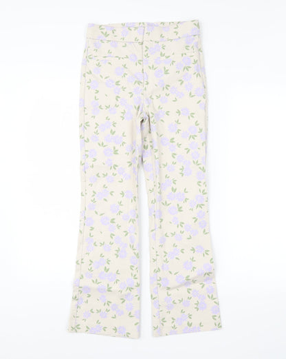 Womens UK Size XS Zara Regular Fit  Beige Trousers