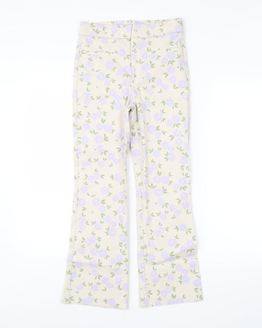 Womens UK Size XS Zara Regular Fit  Beige Trousers