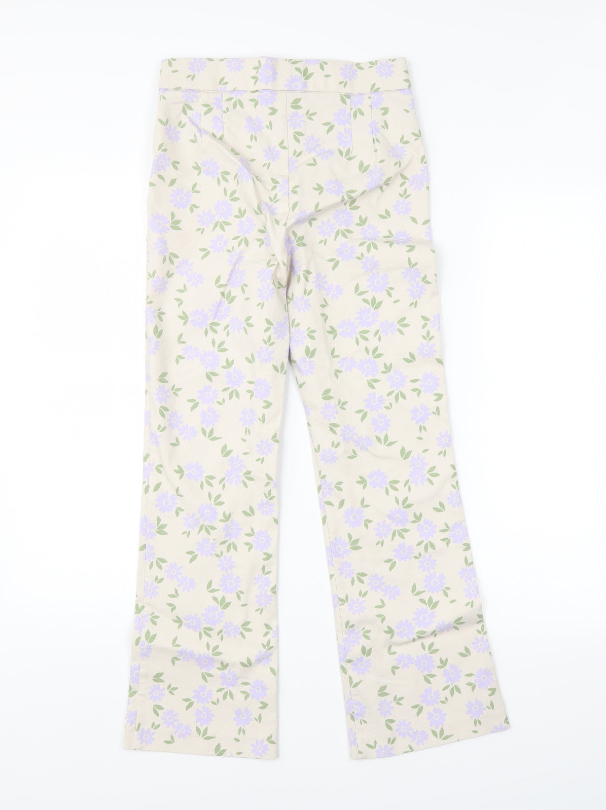 Womens UK Size XS Zara Regular Fit  Beige Trousers