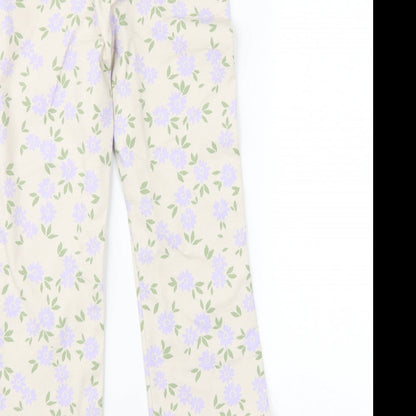 Womens UK Size XS Zara Regular Fit  Beige Trousers