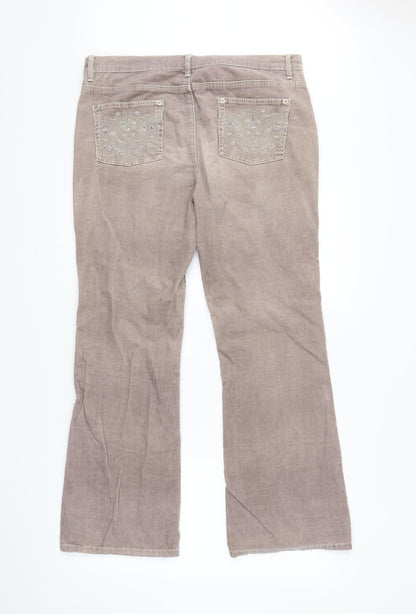 M&S Womens Purple   Straight Jeans Size M L30 in