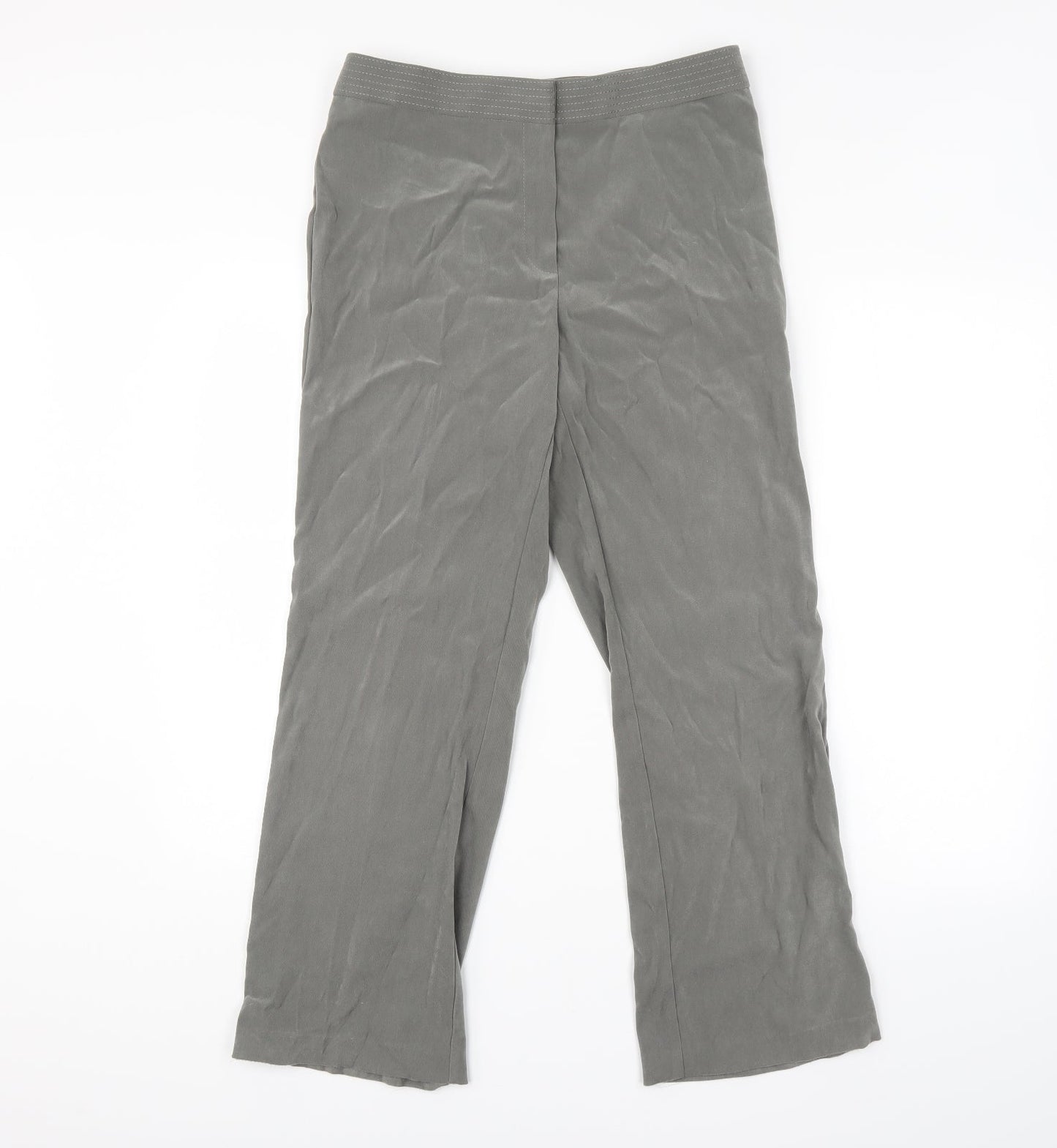 Womens UK Size 12 M&S Regular Fit  Green Trousers