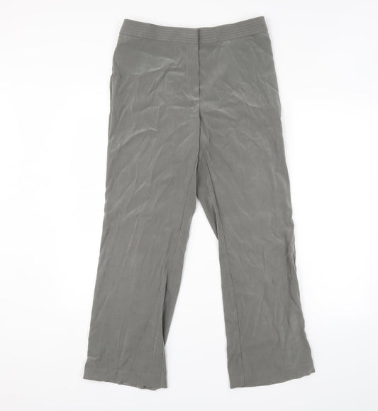 Womens UK Size 12 M&S Regular Fit  Green Trousers